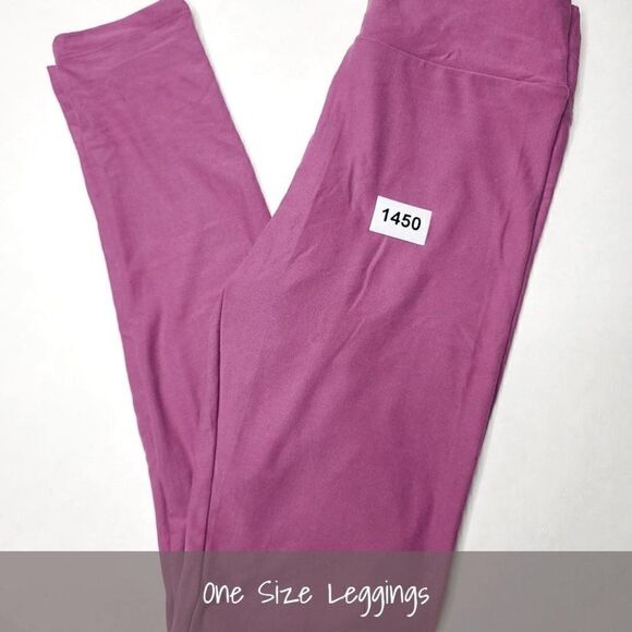 LuLaRoe OS Solid Leggings Mulberry NEW - Picture 1 of 1